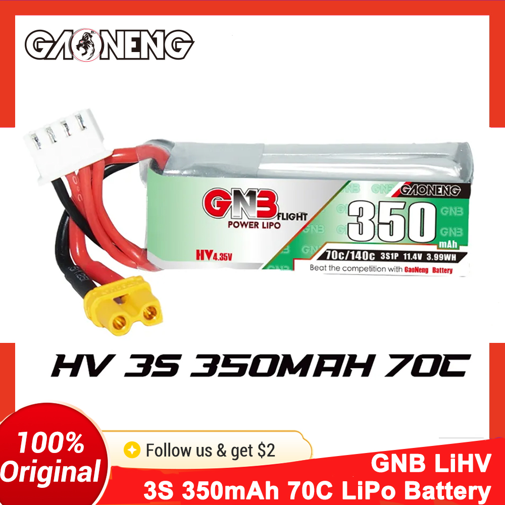 Gaoneng GNB 350mAh 3S 70C LiPo - Walksnail Avatar Hd Goggles X incelemesi ve fiyatı